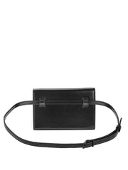 Sharp XS Black Leather Belt Bag