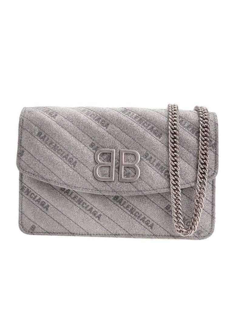 BB Silver Shimmer Wallet On Chain Bag