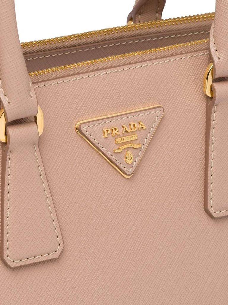 Galleria Saffiano Mini Cipria Leather Tote Bag