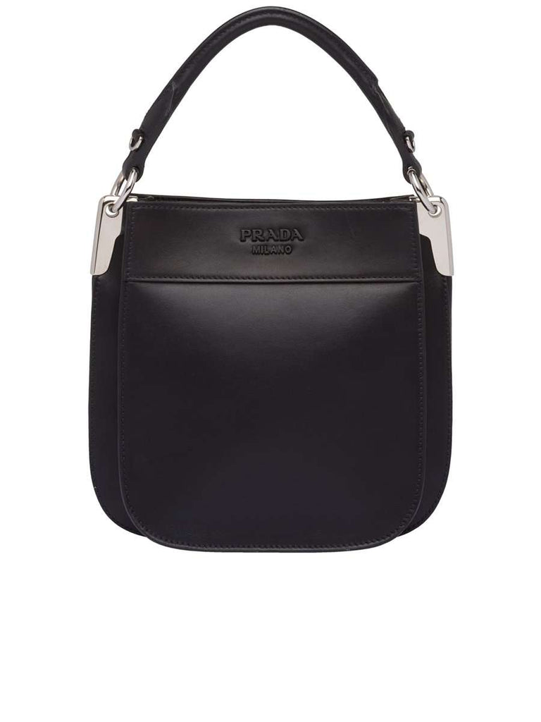 Margit Small Black Leather Shoulder Bag