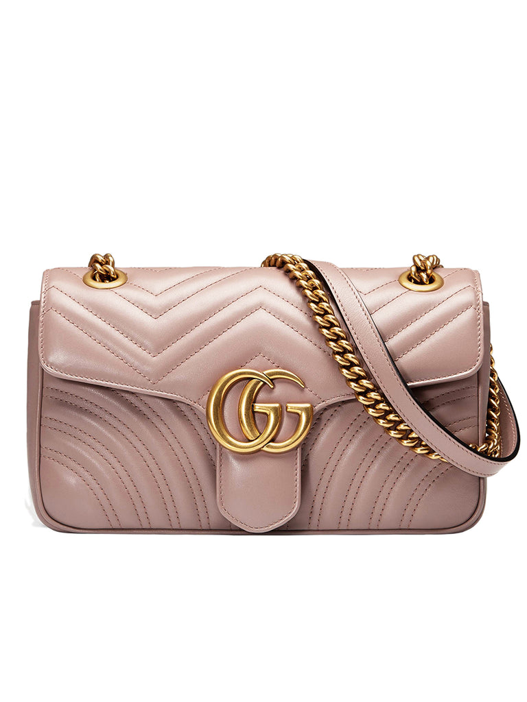 GG Marmont Small Matelasse Dusty Pink Leather Shoulder Bag