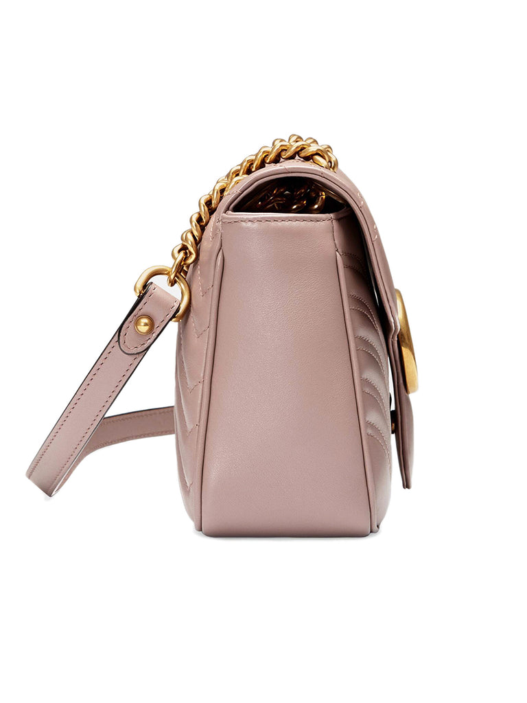 GG Marmont Small Matelasse Dusty Pink Leather Shoulder Bag – COSETTE