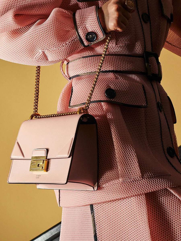Kan U Small Shoulder Bag pink wearing