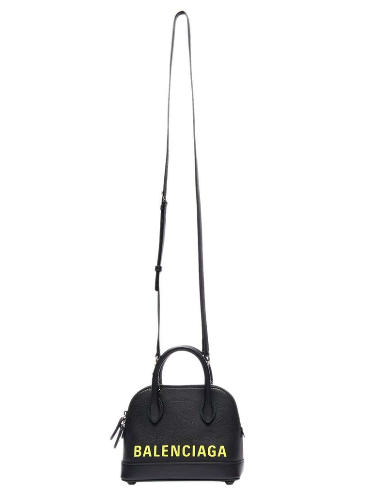 Balenciaga Ville XXS Fluo Yellow Black Top Handle Bag Cosette