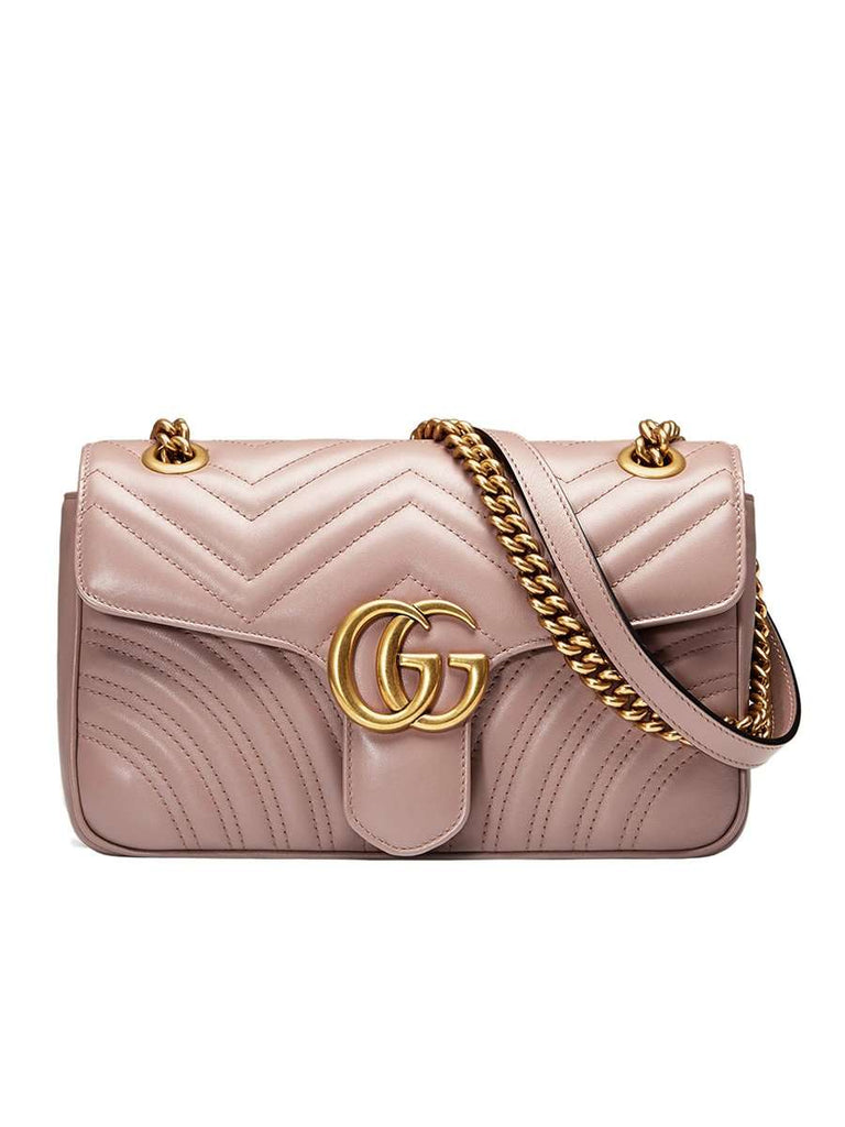 GG Marmont Mini Matelasse Dusty Pink Leather Shoulder Bag