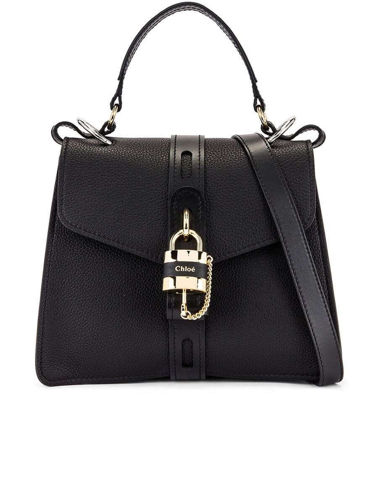 Medium Aby Day Bag in Black Grained Leather