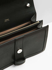 Aby Chain Shoulder Bag in Shiny Goatskin open