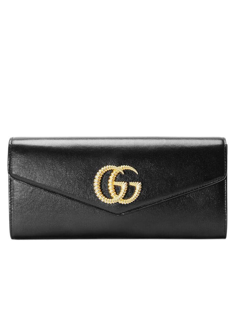 Broadway Leather Clutch with Double G