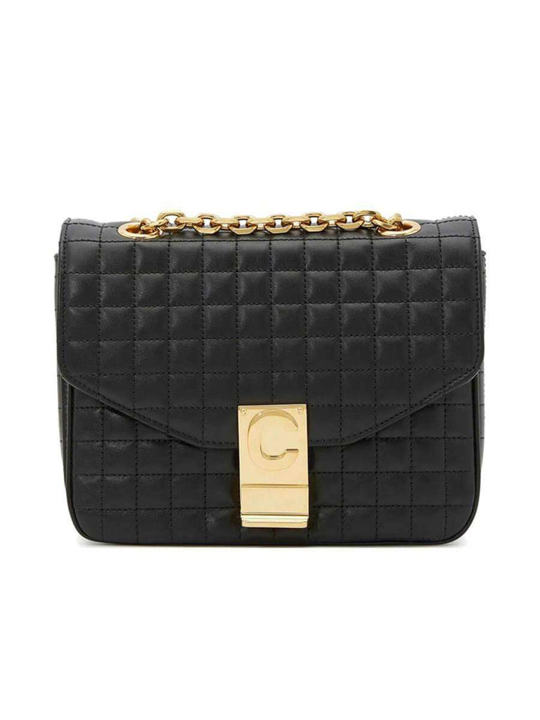 Small C Bag in Black Quilted Calfskin