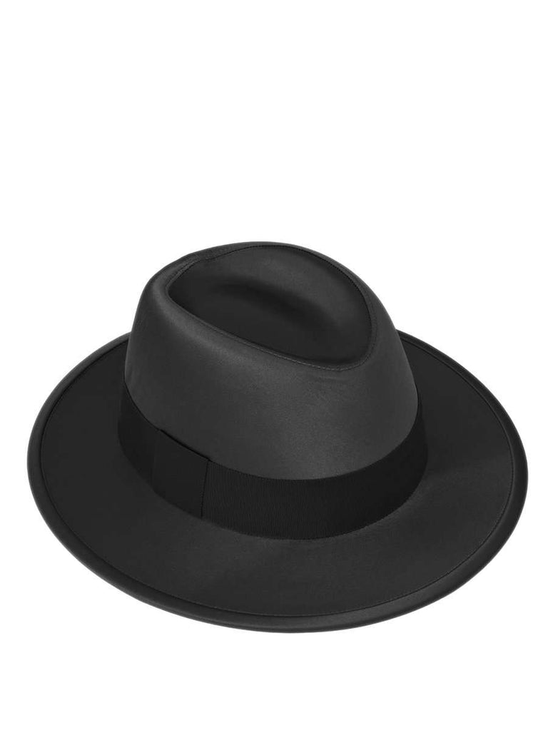 Fedora Hat in Silk Satin
