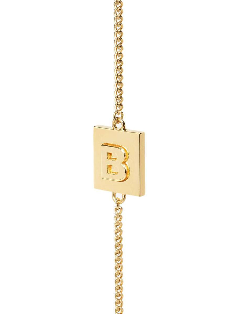 Alphabet B Bracelet Gold
