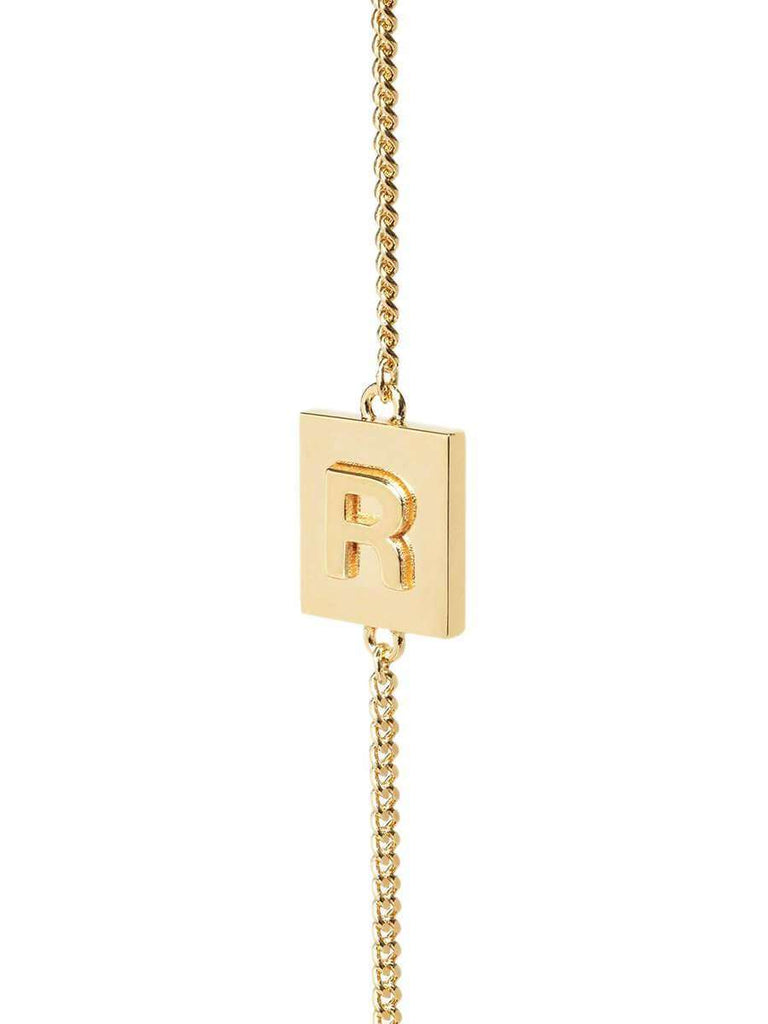 Alphabet R Bracelet Gold