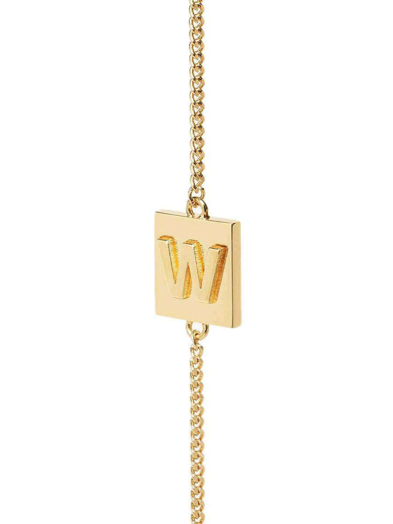 Alphabet W Bracelet Gold