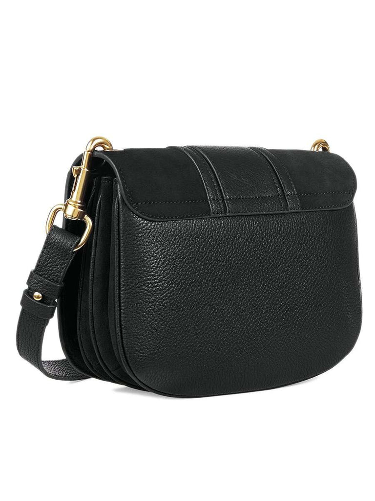 Chloé Leather & Suede Shoulder Bag in Black | Cosette