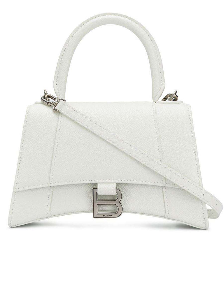 Hourglass Small Top Handle Bag in White
