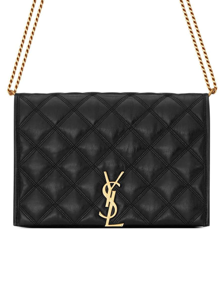 SAINT LAURENT | Becky Mini Chain Bag in Carré Quilted 100% Lambskin