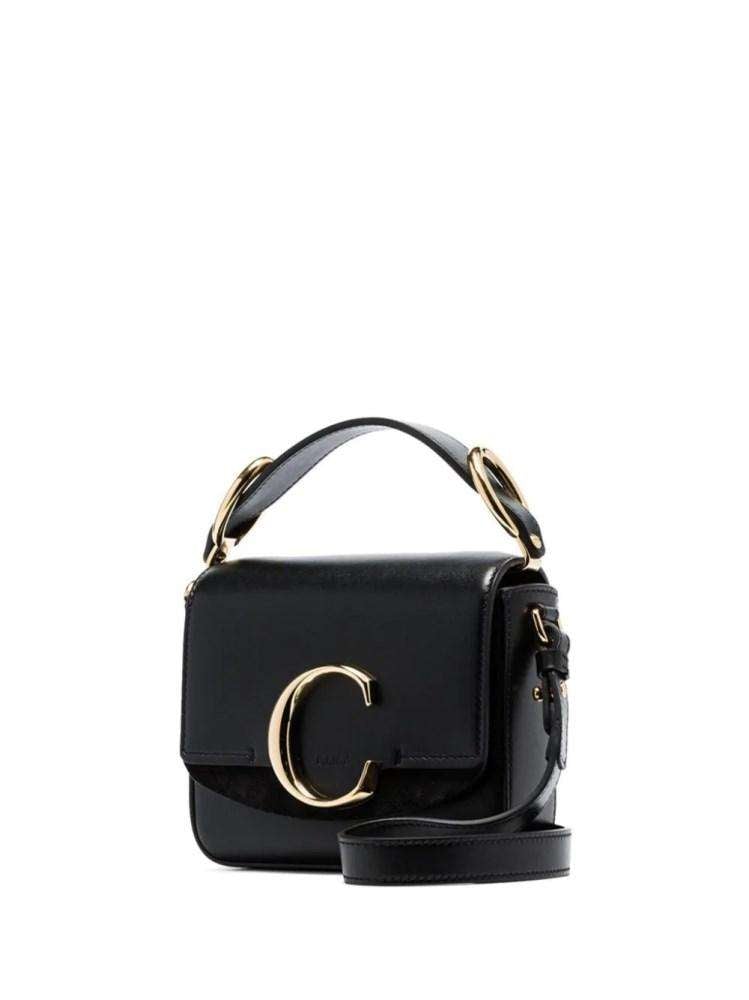 The c mini leather and suede shoulder bag hot sale