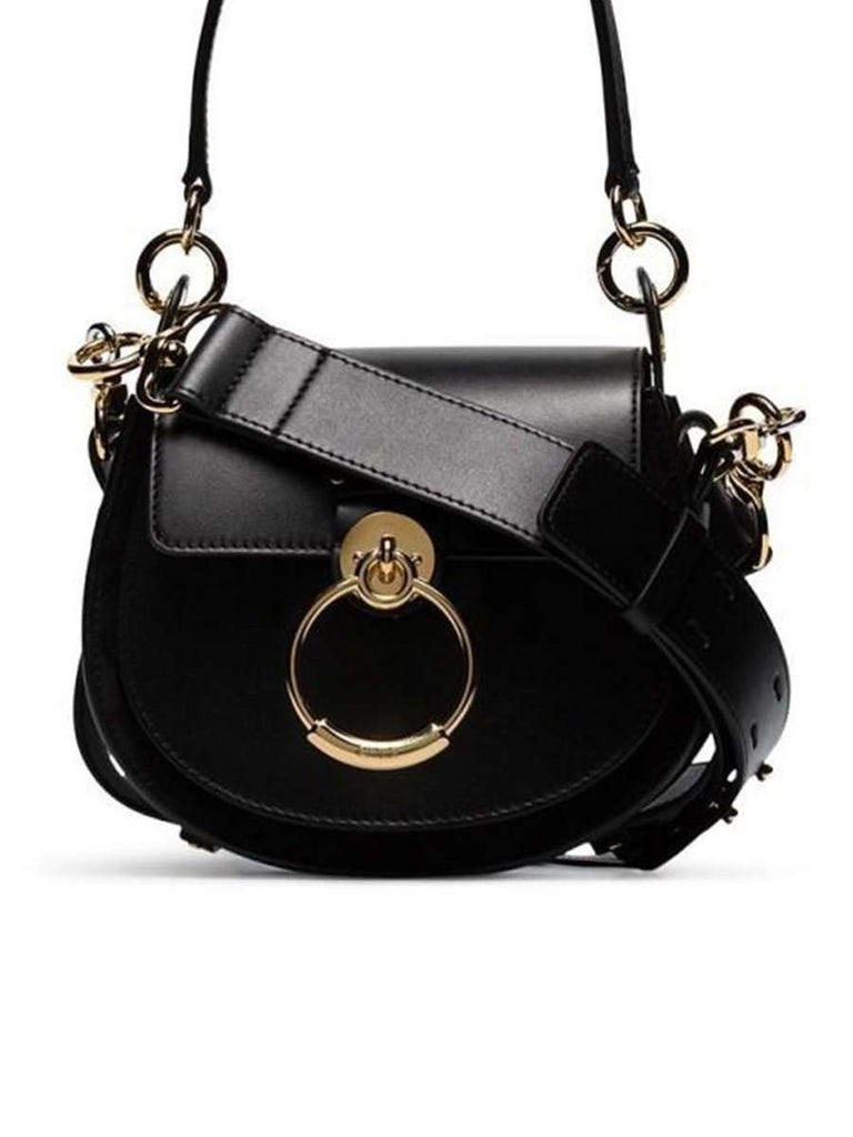 Small Tess Black Leather Bag