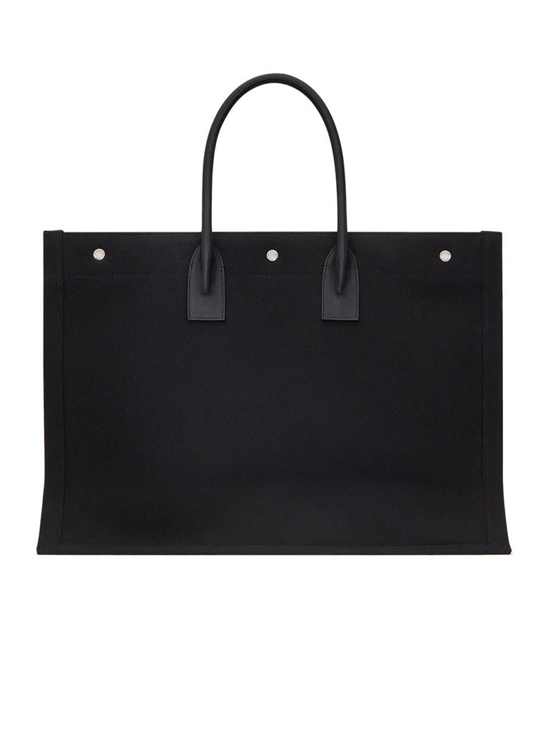 Rive Gauche Tote Bag in Linen and Leather COSETTE