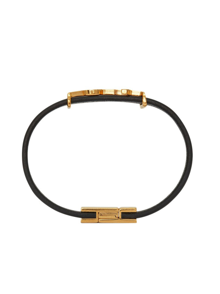 Saint Laurent Opyum Bracelet in Smooth Leather and Metal COSETTE