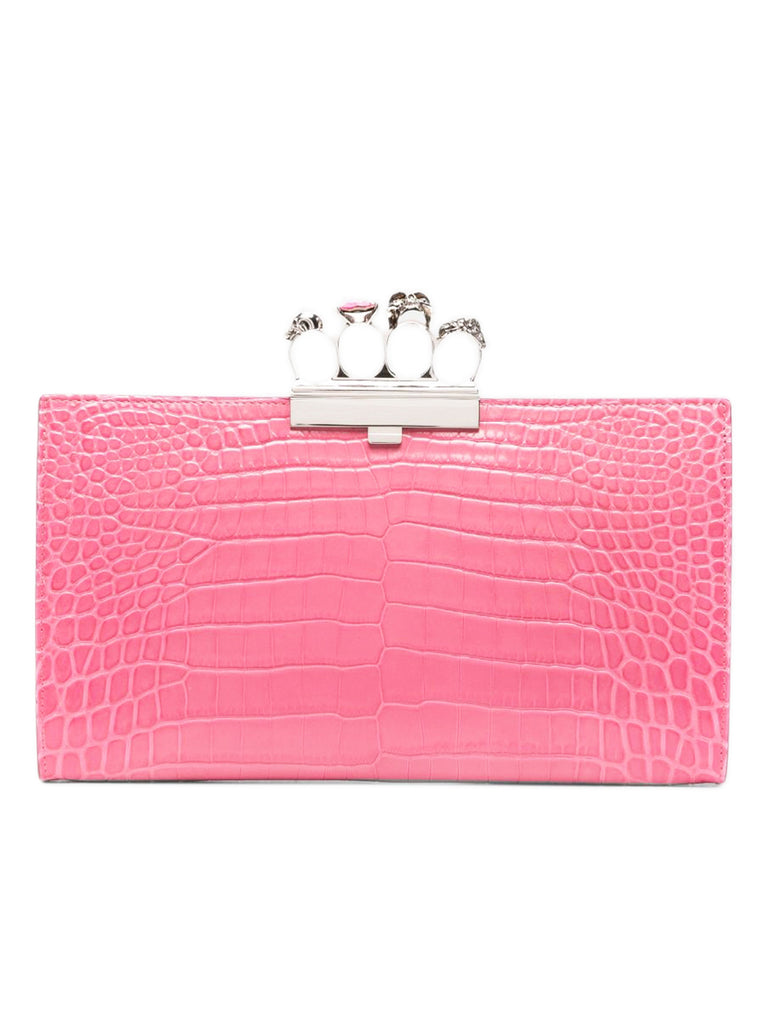 Four Ring Clutch Bag in Pink