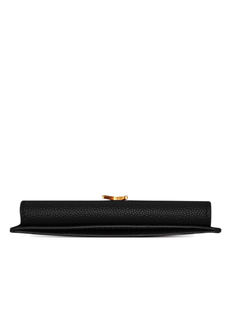 Uptown card case in grain de poudre embossed leather cheap