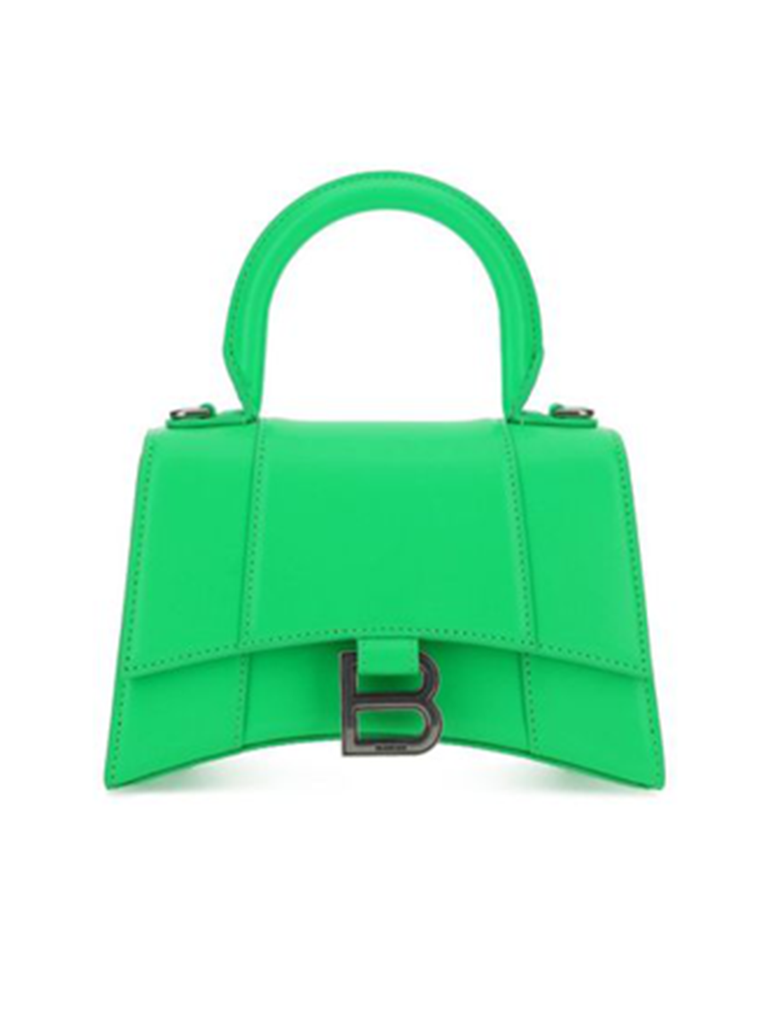 Hourglass XS Top Handle Bag Fluo Green