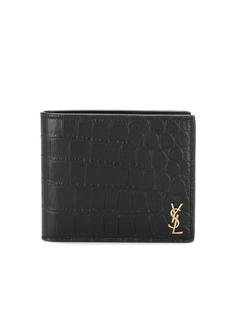 Tiny Monogram East/West Wallet in Crocodile Embossed Matte Leather