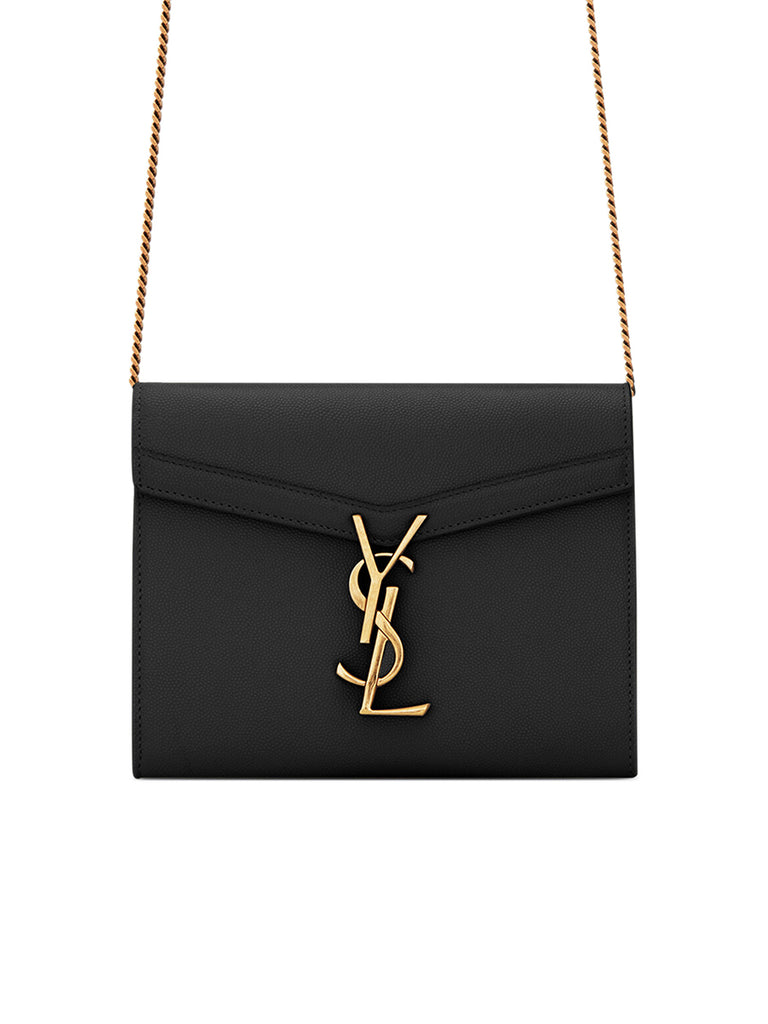 Cassandra Chain Wallet in Grain De Poudre Embossed Leather – COSETTE