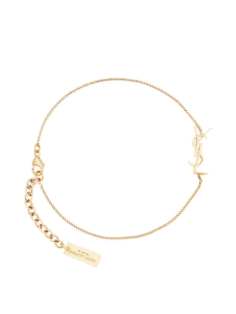 Ysl charm bracelet in gold brass discount