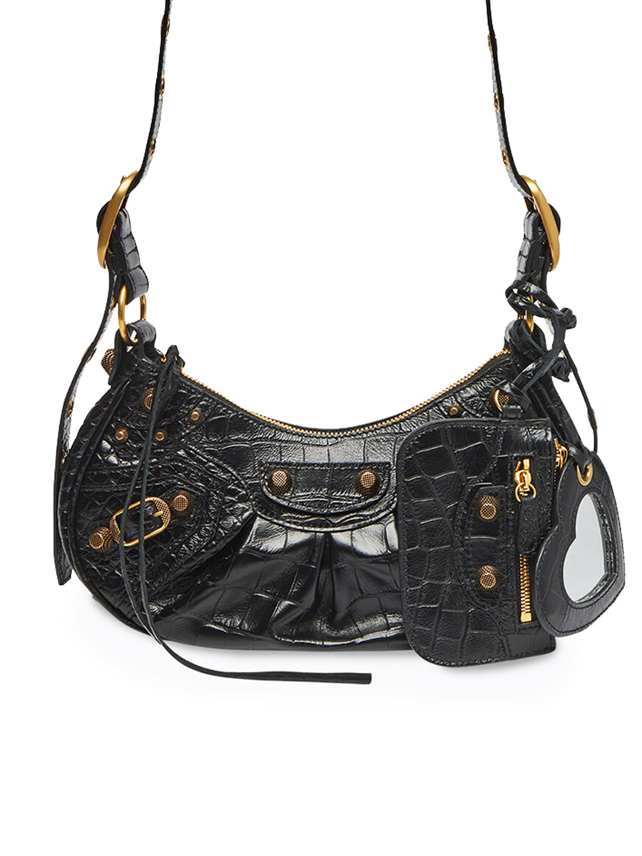 Le Cagole XS Shoulder Bag Crocodile Embossed – COSETTE