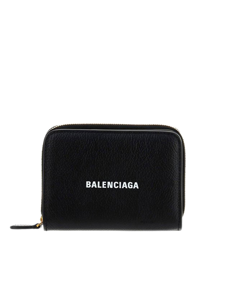BALENCIAGA | Cash Bi-Fold Zipped Wallet in Matte Textured Calfskin
