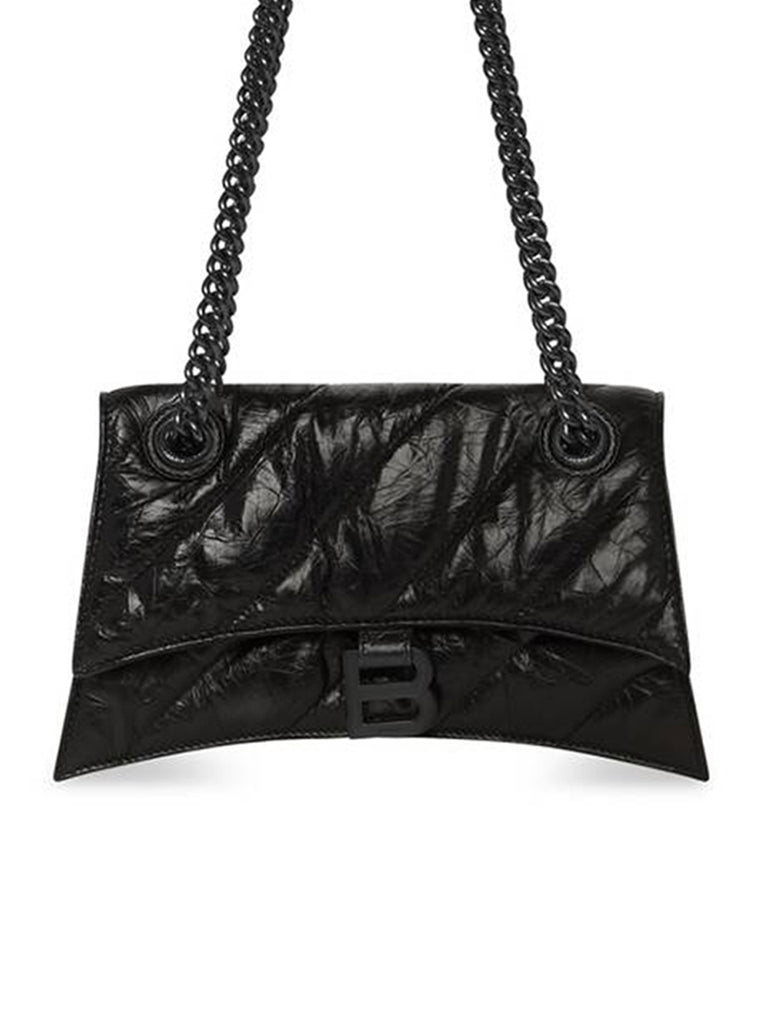 Crush Small Chain Bag Quilted in Black