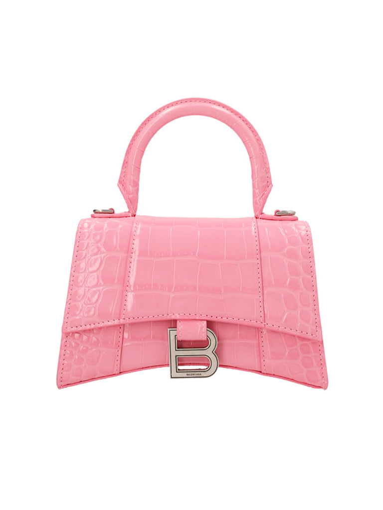 Hourglass XS Top Handle Bag in Pink