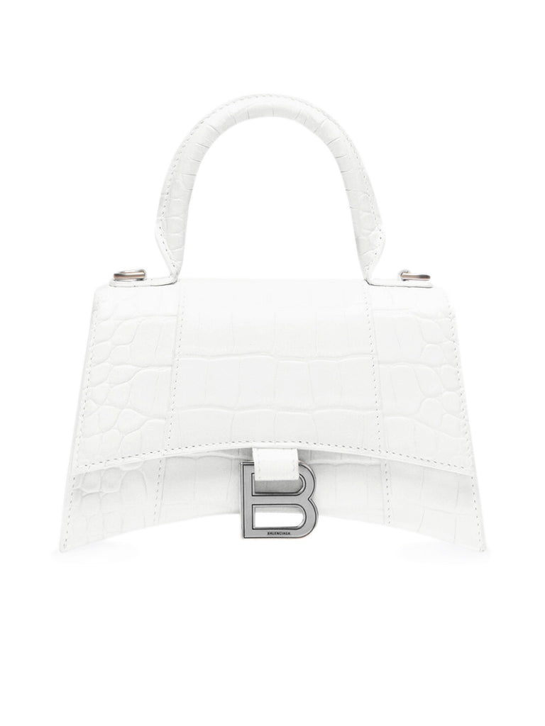 Hourglass XS Top Handle Bag in White