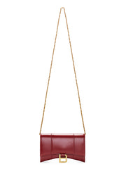 Women's Hourglass Wallet On Chain Box In Red