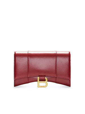Women's Hourglass Wallet On Chain Box In Red