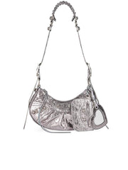 Le Cagole XS Shoulder Bag Metallized in Silver