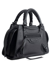 Neo Classic Mini Top Handle Bag in Grained Leather
