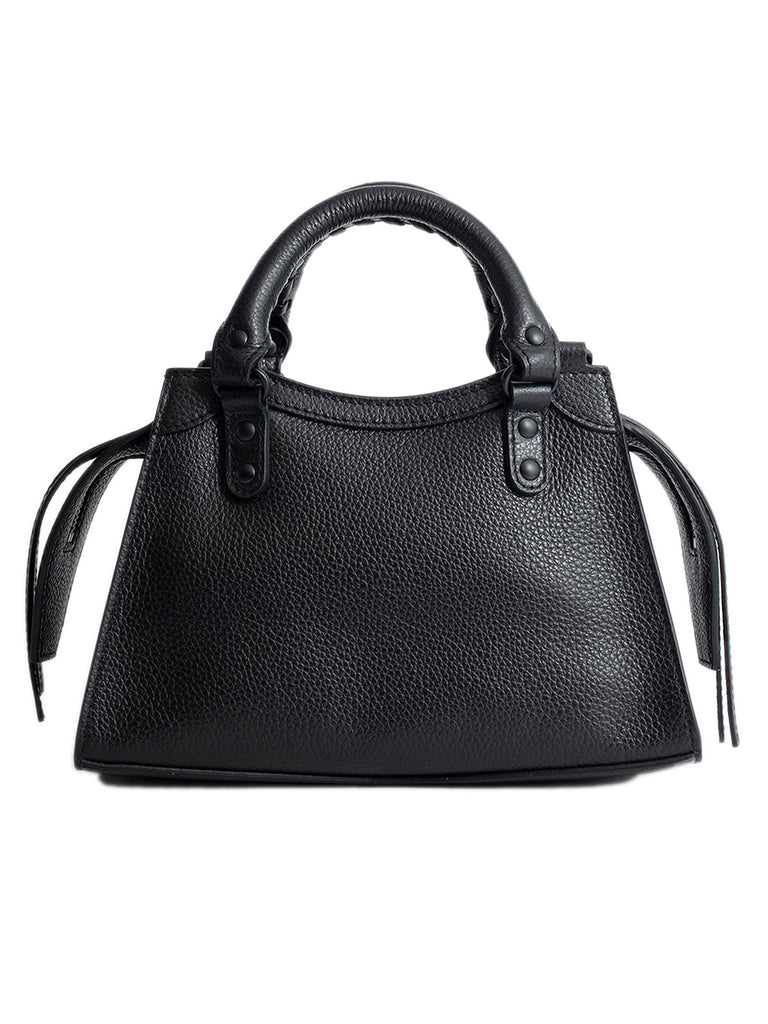 Neo Classic Mini Top Handle Bag in Grained Leather