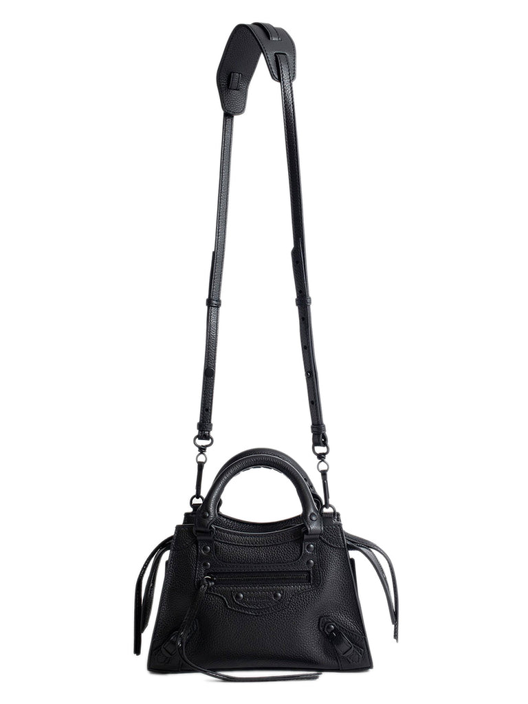 Neo Classic Mini Top Handle Bag in Grained Leather