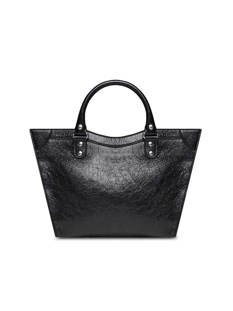 Neo Classic Upside Down Medium East-West Tote Bag in Black