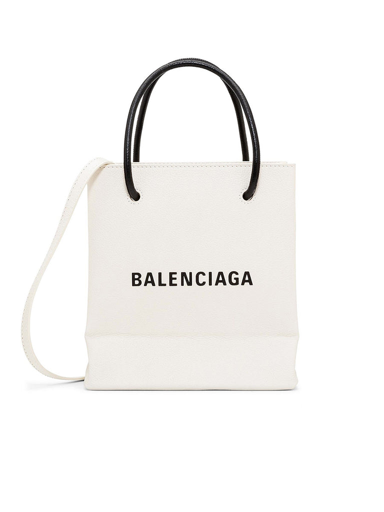 Balenciaga Shopping XXS North South Tote Bag in White