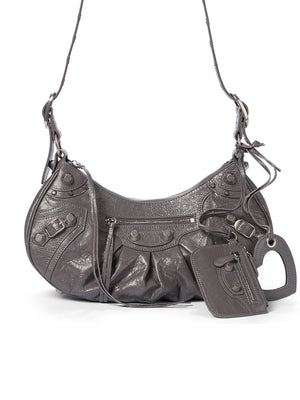 Le Cagole Small Shoulder Bag in Grey