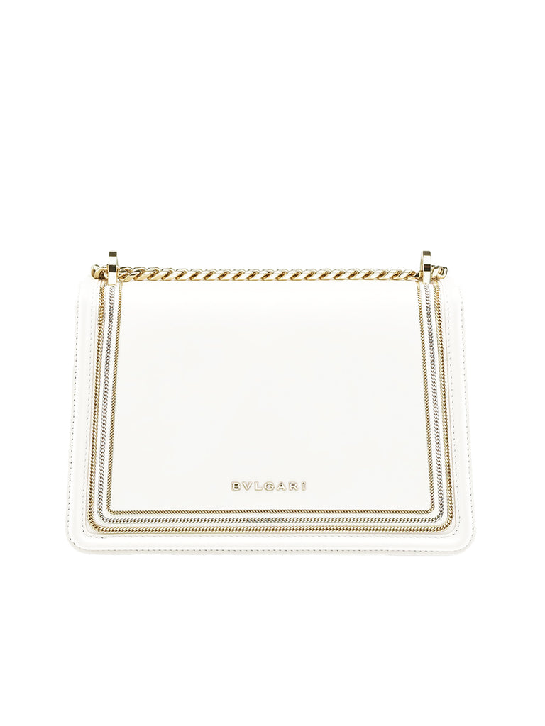Serpenti Diamond Blast Shoulder Bag in White