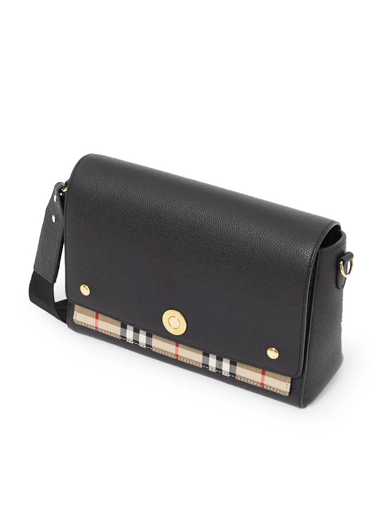 Burberry Leather & Vintage Check Note Crossbody