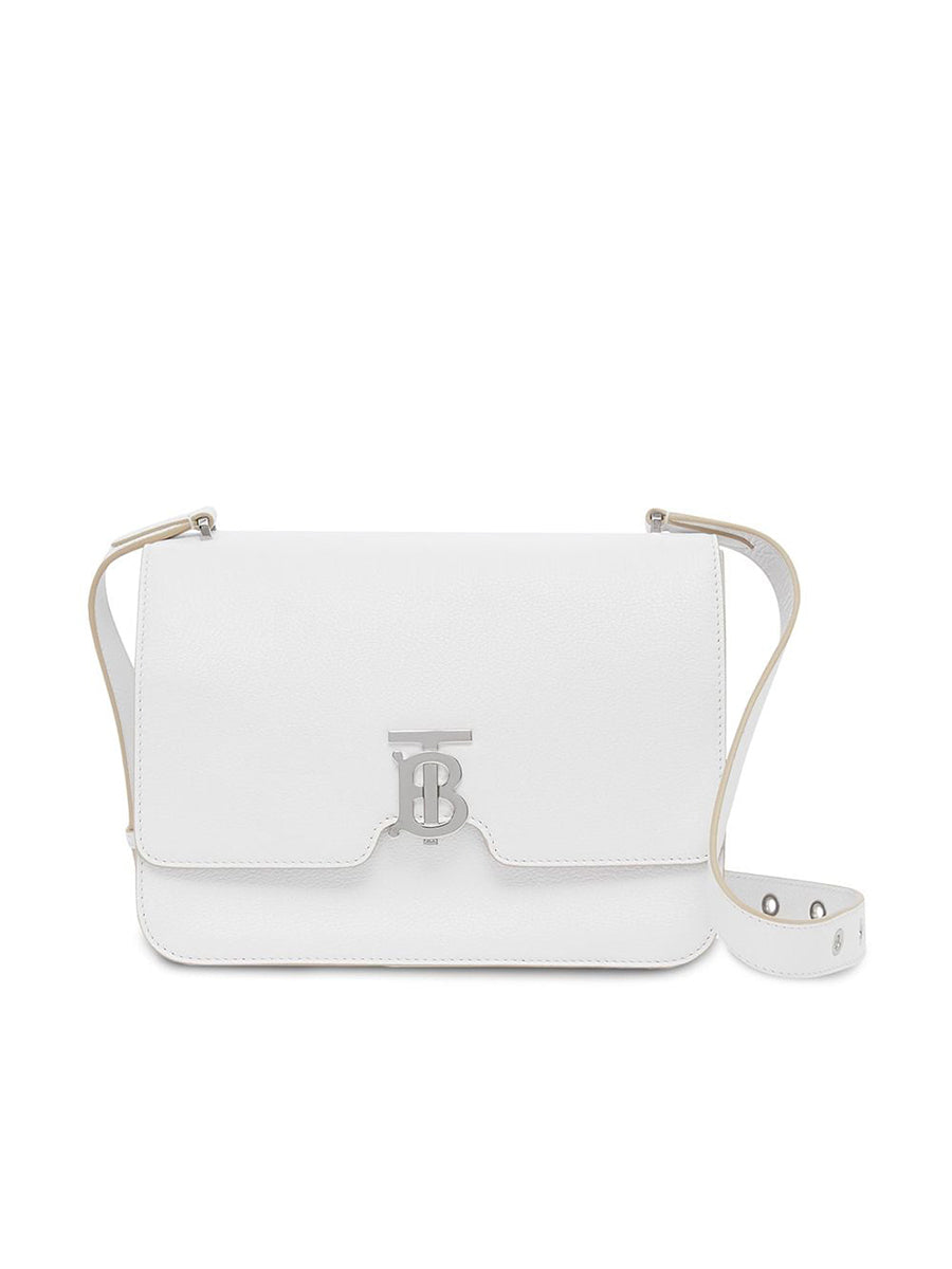 Burberry Medium Alice TB Leather Bag in White | Cosette