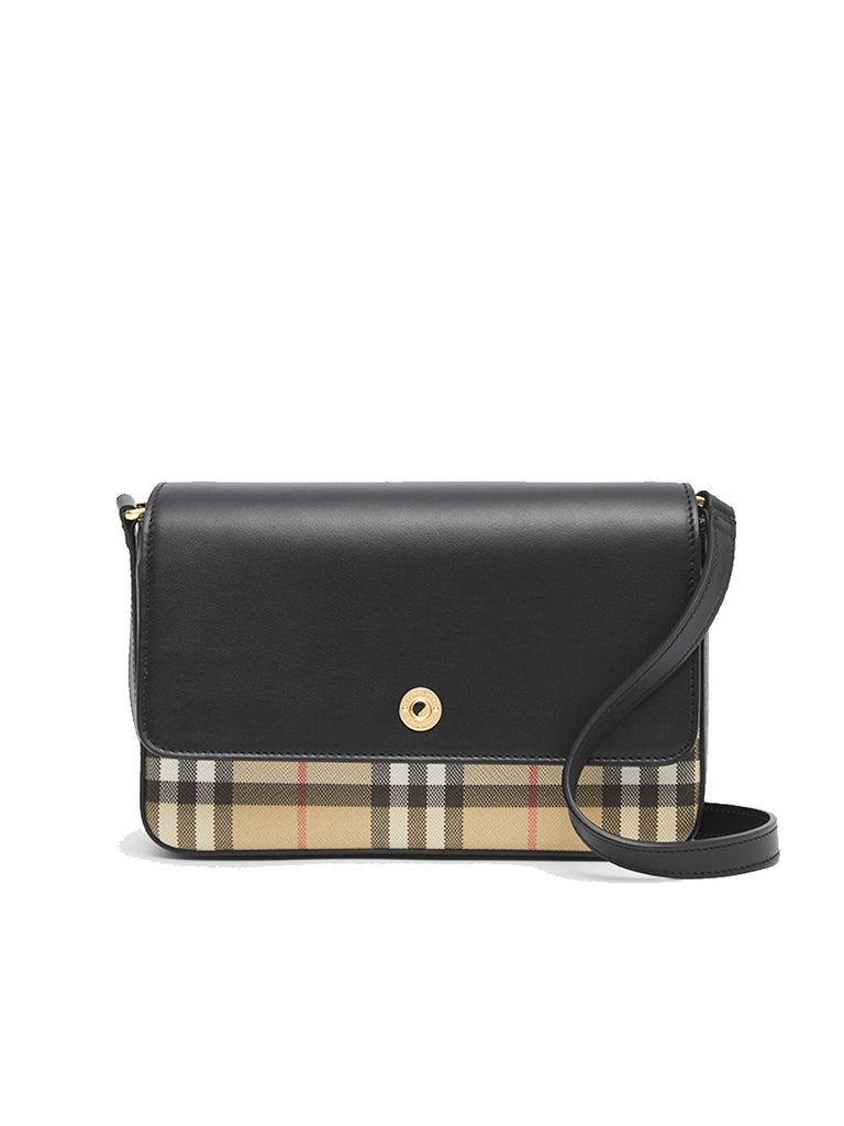 Mini Vintage Check and Leather Note Bag