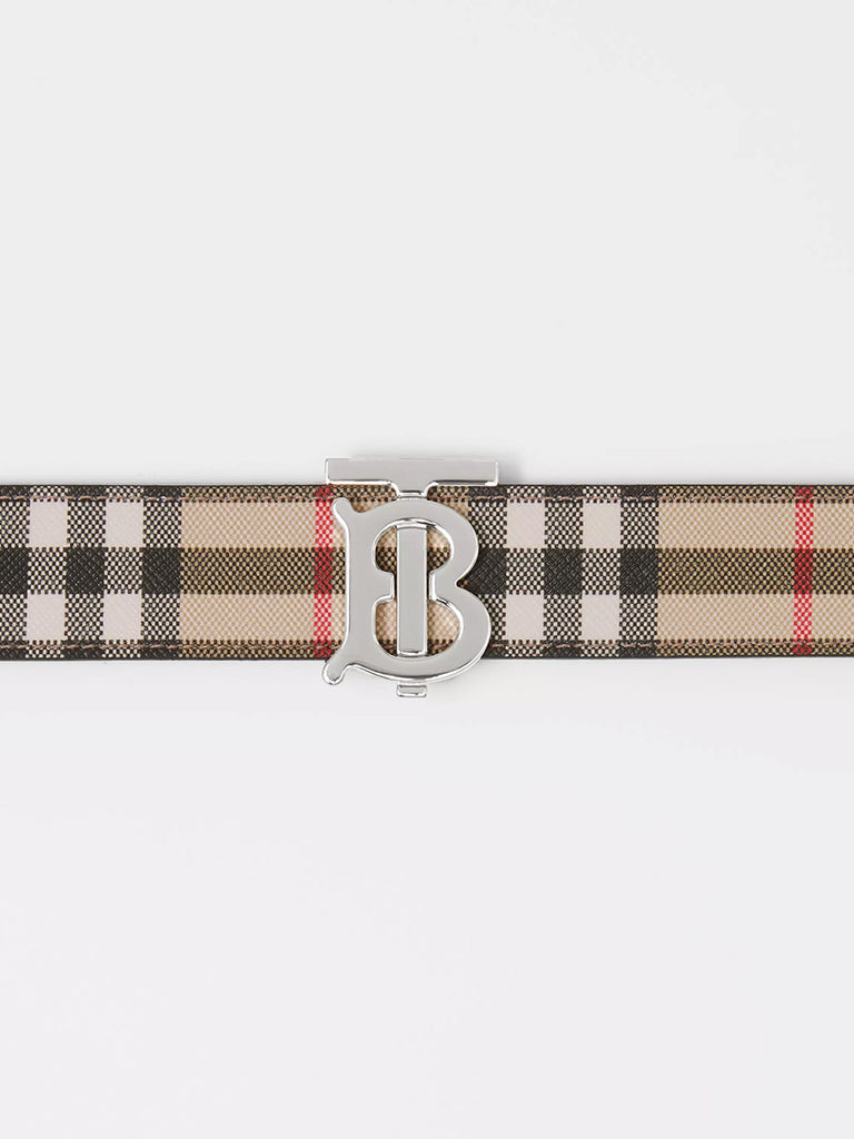 Reversible Vintage Check and Leather TB Belt – COSETTE