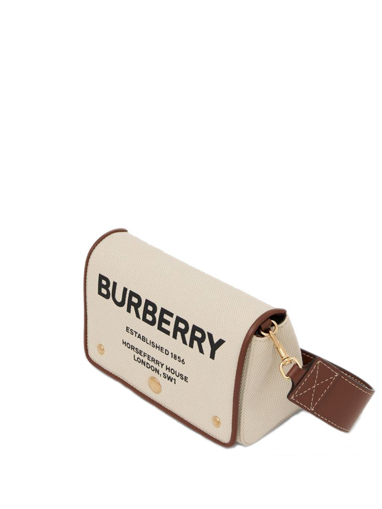 Small Horseferry Print Cotton Canvas Crossbody Bag